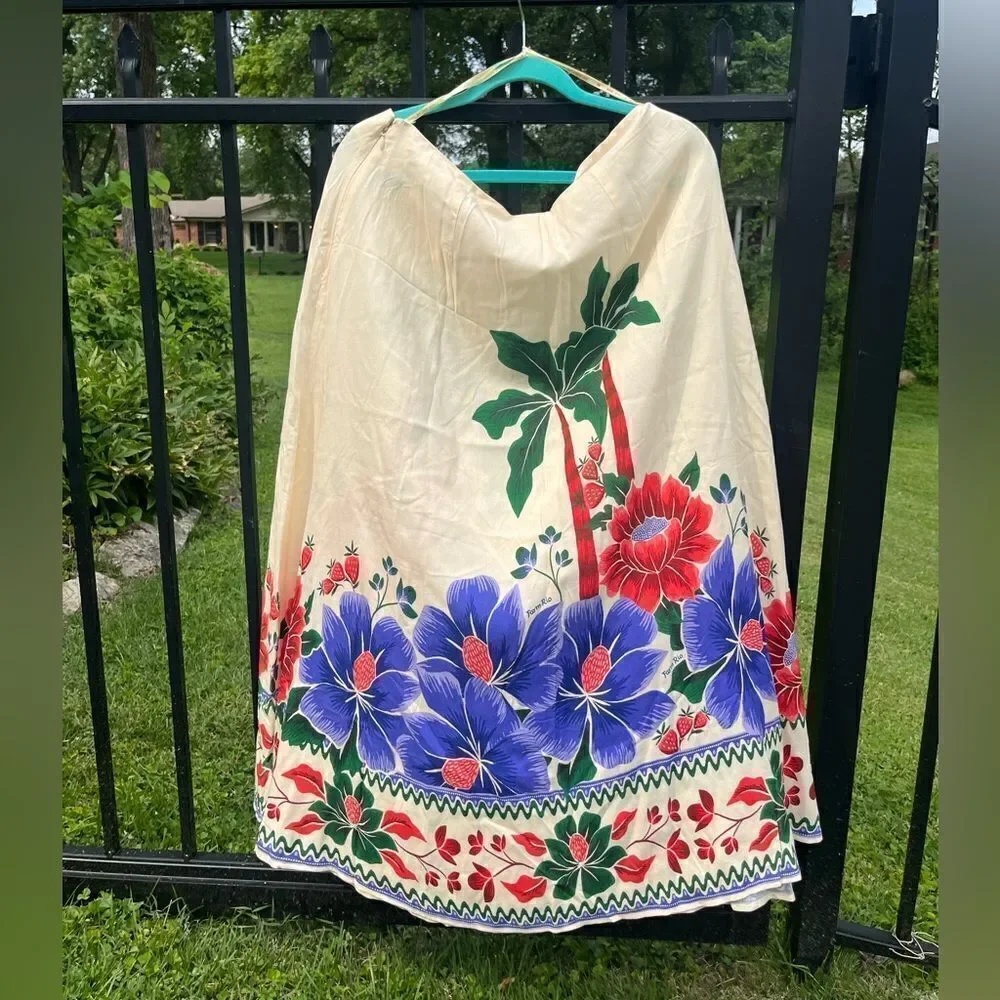 FARM Rio Satin Slip Floral Midi Skirt NWT